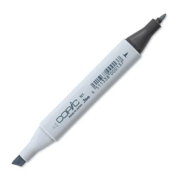 Image of COPIC Classic Coloured Marker Pen (N 1) Neutral Gray No.1, For Art &amp; Crafts, Colouring, Graphics, Highlighter, Design, Anime, Professional Beginners, Supplies Colouring Books