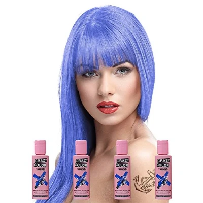 Image of 4 x Crazy Colour Semi Permanent Hair Dyes 100ml (Lilac)