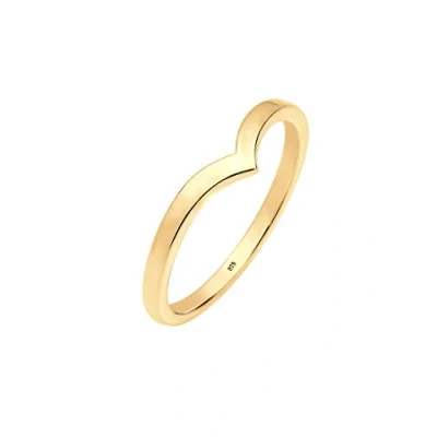 Image of Elli Ring Ladies V Shape Stacking Trend in 925 Sterling Silver