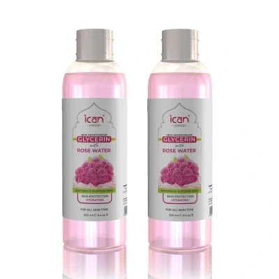 Image of ICAN London Glycerin with Rose Water, 2 x 250 ml