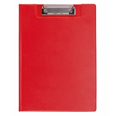 Image of eBuyGB A4 Durable PVC Clipboard with Folding Cover Red 1319105