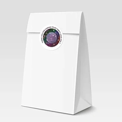 Image of Dotty about Paper Glitter Ball Disco Party Sweet Bag &amp; Sticker Pack of 35