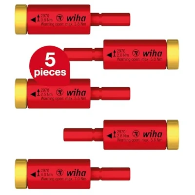 Image of Wiha S5 easyTorque Adapter Electric, Red/Yellow, (29701S5)