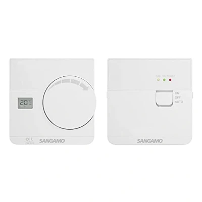 Image of Sangamo Wireless Electronic Room Thermostat with Digital Display White