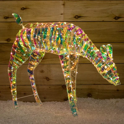 Image of 65cm Light up Iridescent Shimmer Christmas Reindeer with 300 Warm White LEDs