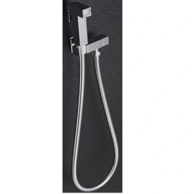 Image of Milano Arvo Modern Manual Wall Hung Douche Shower Toilet Kit with Bracket Chrome