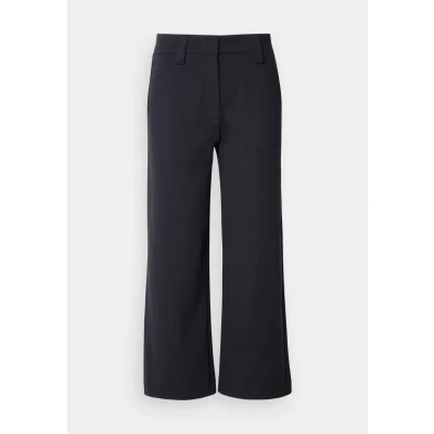 Image of Marc O&#039;Polo Pants Medium RISE WIDE LEG Cropped Trousers, Women&#039;s, Size: 38, Thunder blue