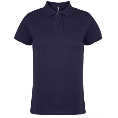 Image of Asquith &amp; Fox Womens/Ladies Plain Short Sleeve Polo Shirt (Navy) Size X Large