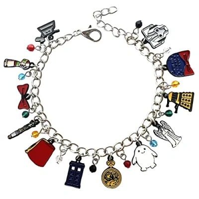 Image of STKTFKK Anime Metal Zinc Alloy Charm Bracelet Original Design for Men Woman, One Size, Metal, no gemstone
