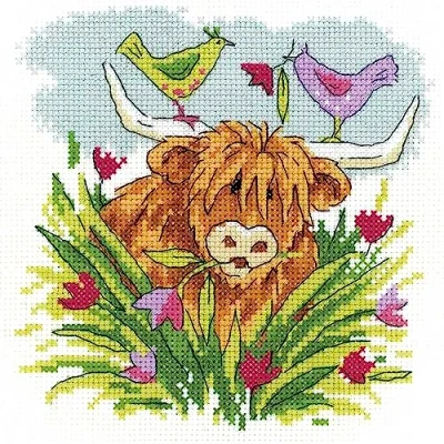 Image of Heritage Crafts Cross Stitch Kit Tulip (Aida)