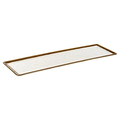 Image of APS GN 2/4 Melamine Tray Stone Art Design 53 x 16.2 1.5 cm Decorative, Inside: WHITE; Frame: Brown