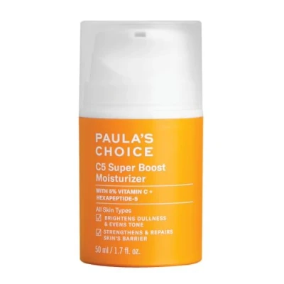 Image of Paula&#039;s Choice C5 SUPER BOOST Moisturiser Face Night Cream Reduces Wrinkles &amp; Brown Spots Brightens Dull Skin Tone Leaves Hydrated with Vitamin C All Types 50 ml
