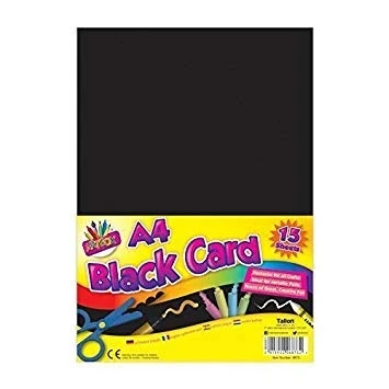 Image of Artbox Activity Card Black Pack of 15 A4 Sheets