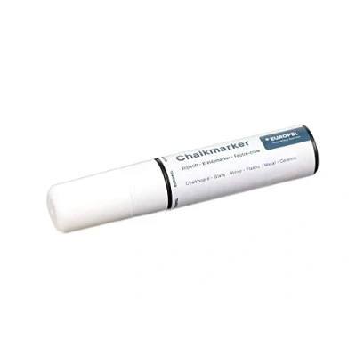 Image of Europel Chalk Marker 15 mm White Pack of 1 Blister Card