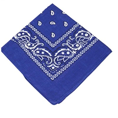 Image of [UK SELLER] Men&#039;s/Women&#039;s Bandana Head Scarf Neck Scarves Paisley 100% COTTON (royal blue)