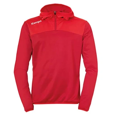 Image of Kempa Emotion 2.0 Quarter Zip Hoodie Men&#039; S Chili Red/XXX Large