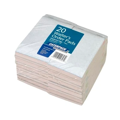 Image of Caterpack by Robinson Young Waiters Order Pads Duplicate Copy, 20 for use in Restaurants, cafes, and Bars