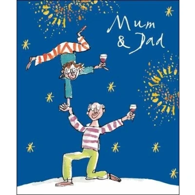 Image of Mum &amp; Dad Christmas Card (WDM421570) Made for Each Other Quentin Blake Range