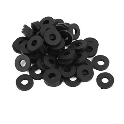 Image of Sourcingmap Rubber Flat Washers 12mm OD 5mm ID 2mm Thickness for Faucet Pipe Water Hose, Pack of 50
