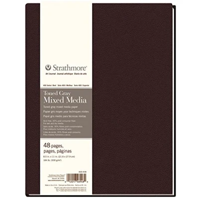 Image of Strathmore Paper Hardbound Toned Gray Mixed Media Art Journal, Paper, 8.5 InchesX11 Inches