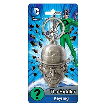 Image of Marvel Riddler Head Pewter Key Ring Action Figure