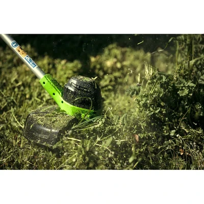 Image of Greenworks 40V Cordless Strimmer for Medium Gardens, Adjustable Height, 30cm Cutting Width, Autofeed 1.65mm Nylon Line, 2Ah Battery &amp; Charger, 3 Year Guarantee G40LTK2