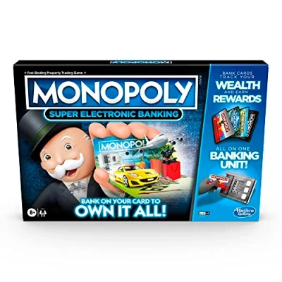 Image of Monopoly Ultimate Rewards, Family Board Game, Cashless Electronic Banking, Classic Gameplay with a Twist, Property Trading &amp; Fast Paced Fortune Building, Ages 8+