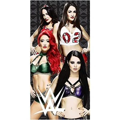 Image of WWE Total Divas Cotton Beach Bath Towel 70 x 140cm Nikki Brie Bella Paige Eva Marie