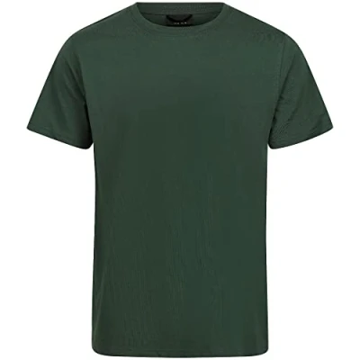 Image of Regatta Professional Mens Pro Soft Touch Cotton Short Sleeved T Shirt Dark Green