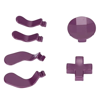 Image of Metal D Pads and Paddles, Stainless Steel Paddles Replacement Controller Accessories for Xbox One Elite Series 2(Purple)