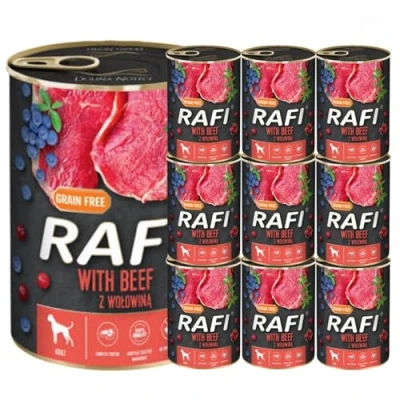 Image of Complete Wet Dog Food: Meat &amp; Natural Ingredients, Grain Free, Immune Boosting Superfoods in Every Flavor! Healthy Tasty Nutrition for All Breeds! (Beef, 10x400g)