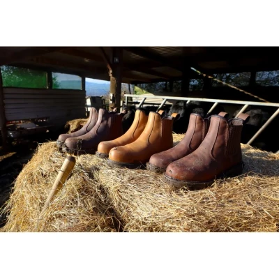 Image of Rock Fall Unisex Farrier Chelsea Boot, Brown, 13 UK