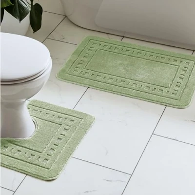 Image of Catherine Lansfield Armoni 2 Piece Bath Set, Sage