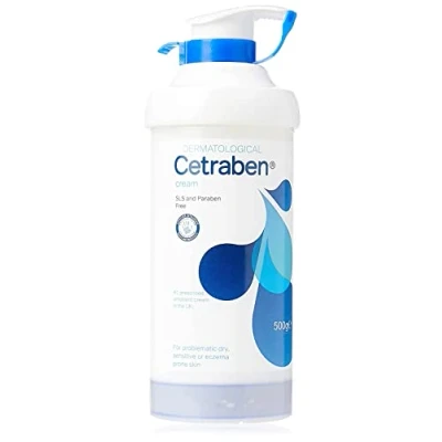 Image of Cetraben Dermatological Emollient Cream, Dry or Chapped Skin, SLS and Paraben Free, Fragrance 500 g