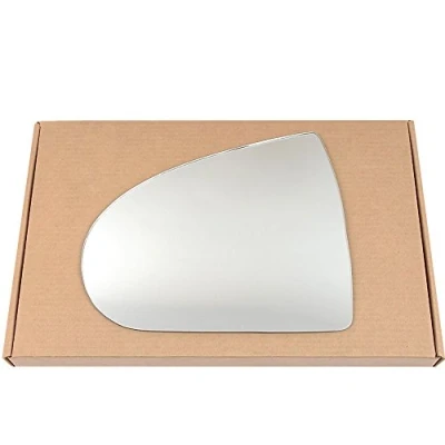 Image of Less4spares Wing Mirror Glass Left Compatible with Mitsubishi Colt 2004 2012 STICK ON Passenger Near Side Convex