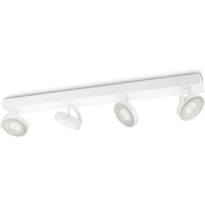 Image of Philips Clockwork LED Wall and Ceiling Spot Light Fixture [White Adjustable Head] 16W, For Home Indoor Lighting, Livingroom Bedroom