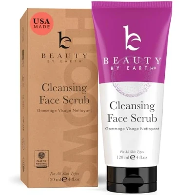 Image of Organic Microdermabrasion Facial Scrub &amp; Cleanser, Natural Ingredients, Exfoliating Face Wash for Deep Pore Cleansing and Anti Aging Best Mens Women Acne, Dry, Oily or Sensitive Skin