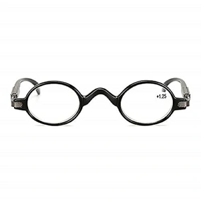 Image of EgBert Hd Anti Fatigue Reading Glasses Pc Black Round Frame Resin Lens Presbyopic 2.5