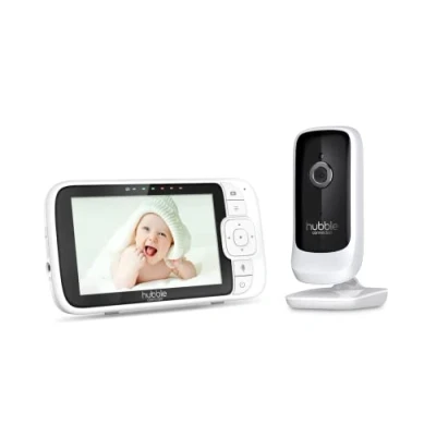 Image of Hubble Connected Nursery View Premium Wi Fi Black, White