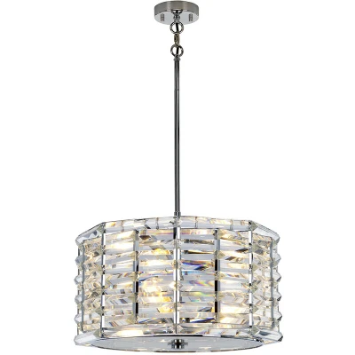 Image of Shoal 4 Light Pendant, Polished Nickel, E27