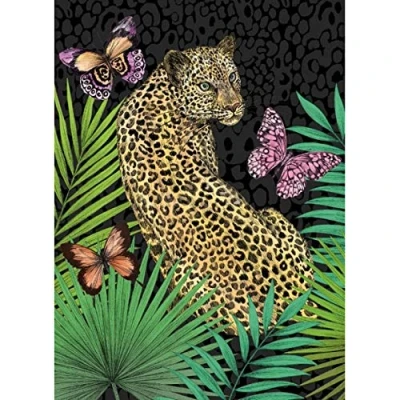 Image of Matthew Williamson Forest Leopard Blank Greeting Card with Envelope