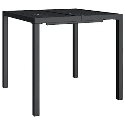 Image of vidaXL Garden Table Outdoor Coffee Tea Dining Anthracite Steel