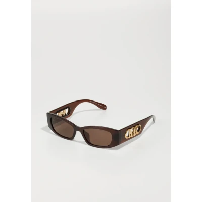 Image of Michael Kors Woman MK2243U RHODES 402173 Sunglasses Injected Brown Geometric Normal