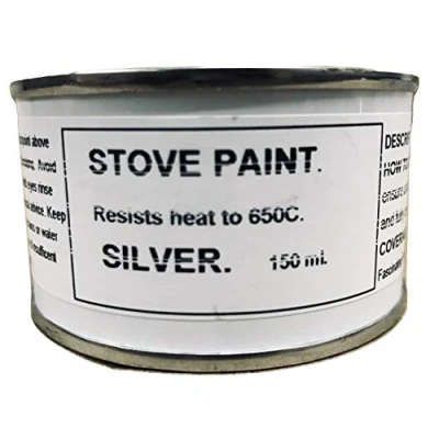 Image of 1 x 150ml Silver Heat Resistant Stove Paint 650C