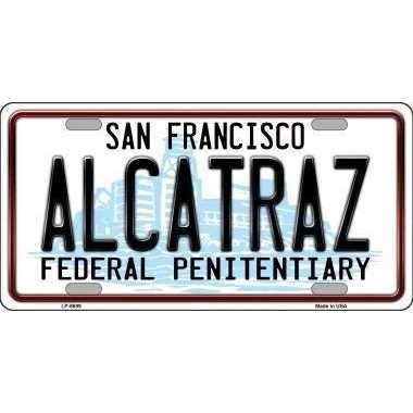 Image of Lotusworld Alcatraz Novelty Metal License Plate Sign 8x12 inches