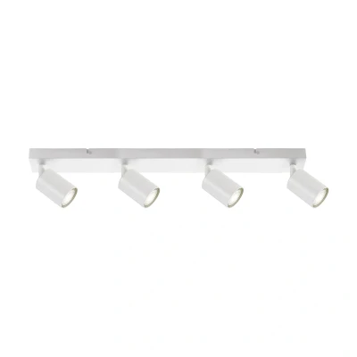 Image of Indoor 4 Way GU10 Bar Ceiling Spotlight White Integral LED