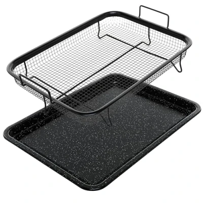 Image of Pep Crisper Oven Tray with Crisping Basket Baking for Non Stick Copper Air Fryer 2pc Set