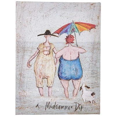 Image of Sam Toft WDC12009 Midsummer Dip Canvas Print, Multi Coloured, 30 x 40cm
