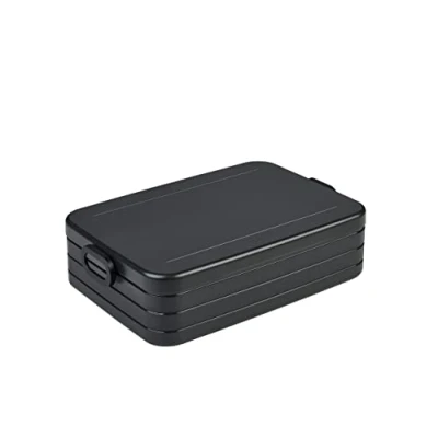 Image of Mepal Lunch Box Large to Go for 4 Sandwiches or 8 Slices of Bread Snack &amp; Adults Nordic Black