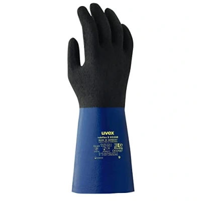 Image of Uvex 60557 11 Rubiflex S XG35B Safety Glove, Black/Blue, Size